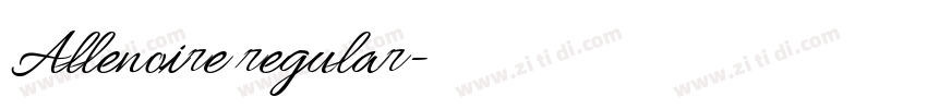 Allenoire regular字体转换 Allenoire regular字体转换